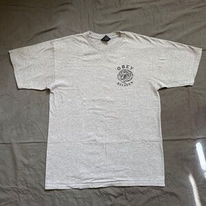 Obey Gray Tiger Savages T-Shirt Size M